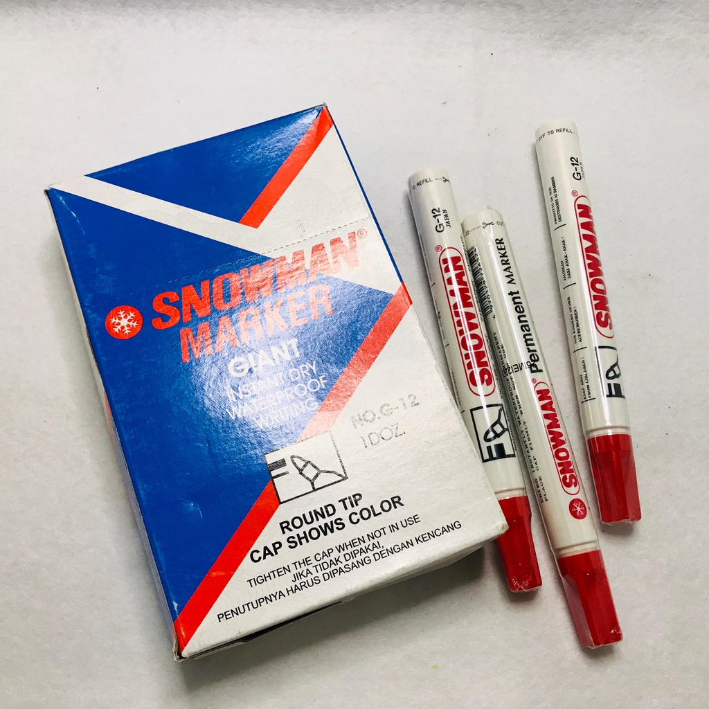 

SPIDOL SNOWMAN PERMANEN MERAH