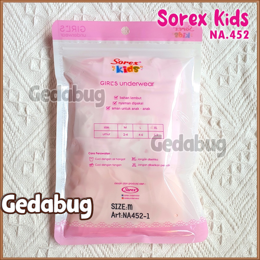 ( 3 Pcs ) SOREX KIDS GIRL SK NA 452 - CD CELANA DALAM SEGITIGA ANAK CEWEK PEREMPUAN