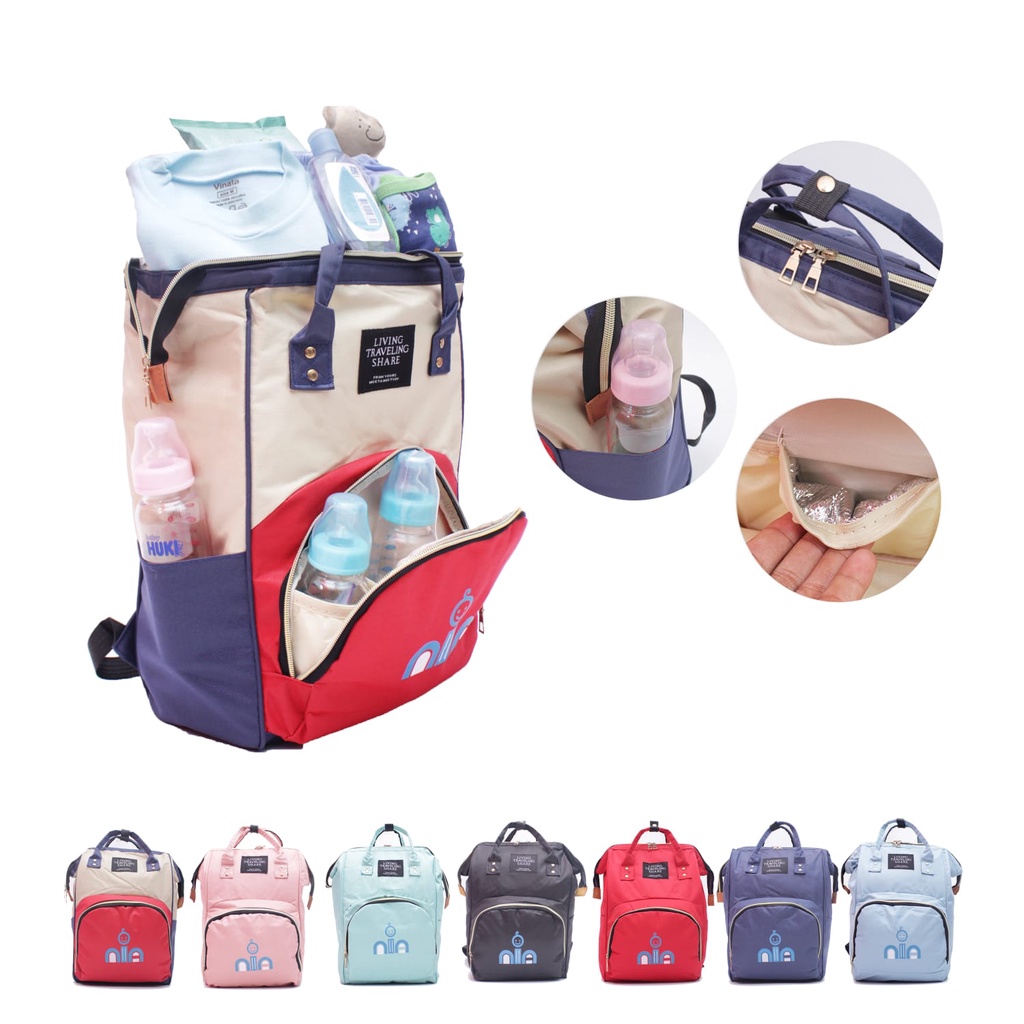 NEW !! NIA BABY WATERPROOF DIAPERS BACKPACK - TAS RANSEL PERLENGKAPAN BAYI