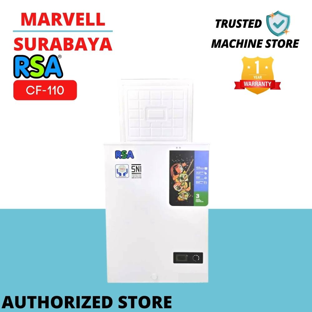 CHEST FREEZER RSA CF-110 KULKAS BOX 100 LITER ORIGINAL GARANSI