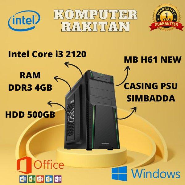 Komputer Cpu Pc Rakitan Intel Core I3 2120 4Gb Hdd 500Gb