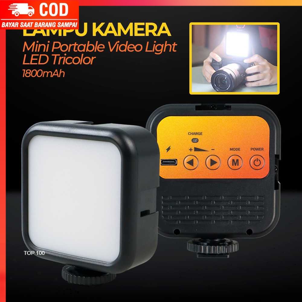 ( 100% BARANG ORI ) BLUELANS Lampu Kamera Mini Portable Video Light LED Tricolor 1800mAh - WL62