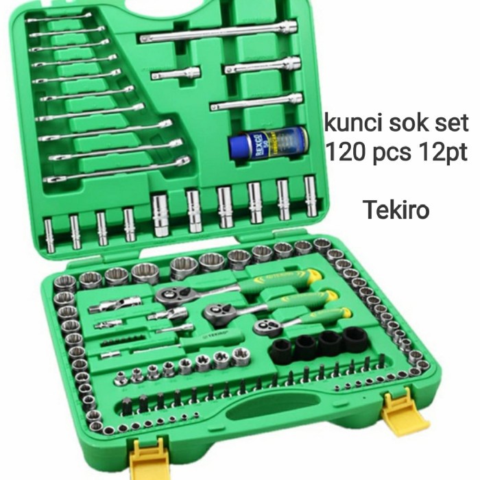 kunci tekiro set 120 pc 12pt - kunci lengkap sock set tekiro 120 pc