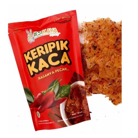 

Camilan Keripik Kaca / Keripik Beling / Kripca Pedas