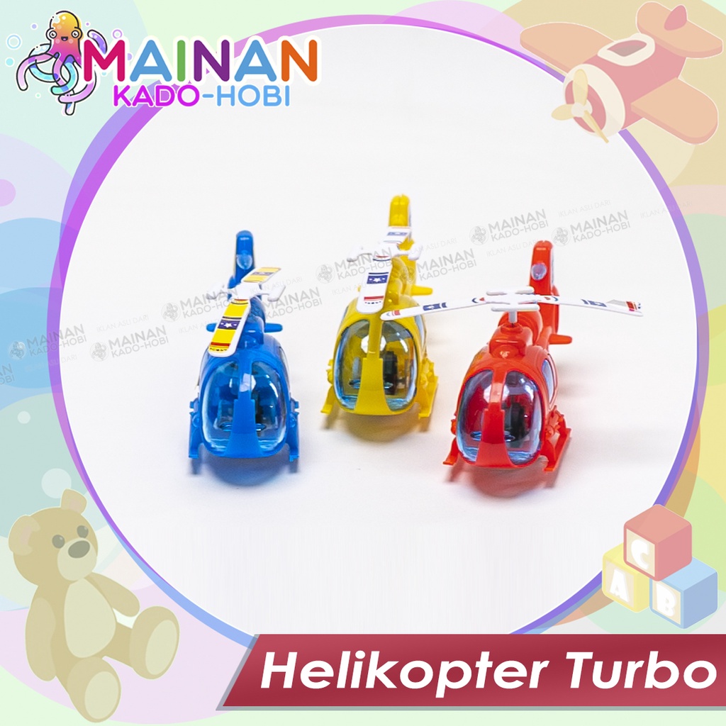 MAINAN ANAK MINIATUR DIECAST PESAWAT HELIKOPTER TURBO