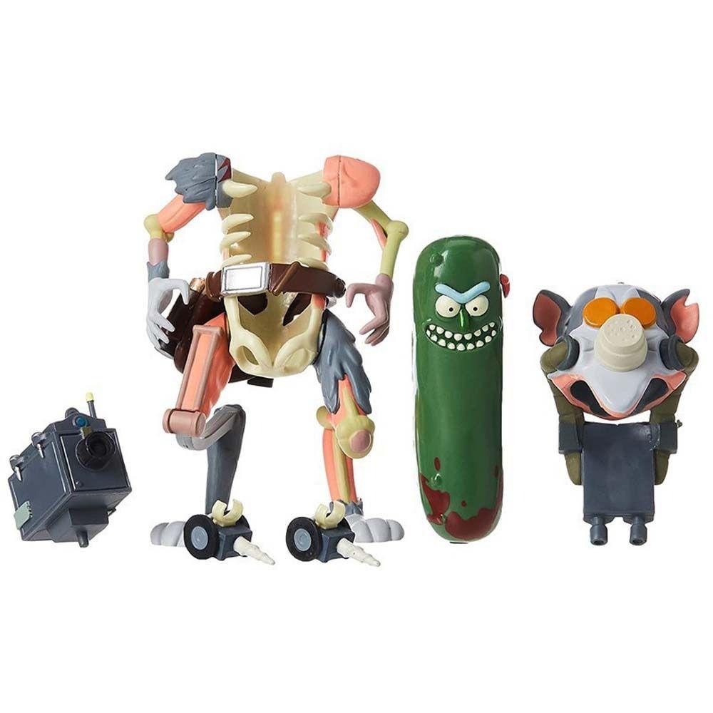 [Elegan] Acar Rick Action Figure Kartun PVC Dekorasi Mobil Rick And Morty Timun Tikus Helm Model Mainan Model Kolekte