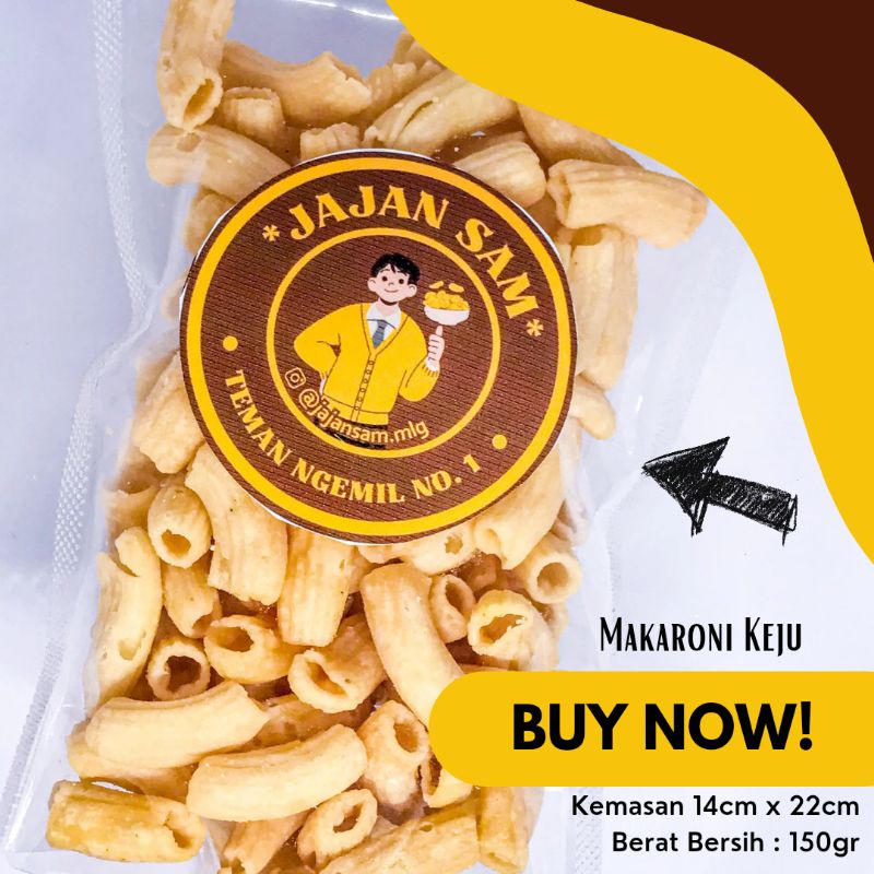 

MAKARONI KEJU 150gr | CAMILAN MURAH | JAJAN SAM
