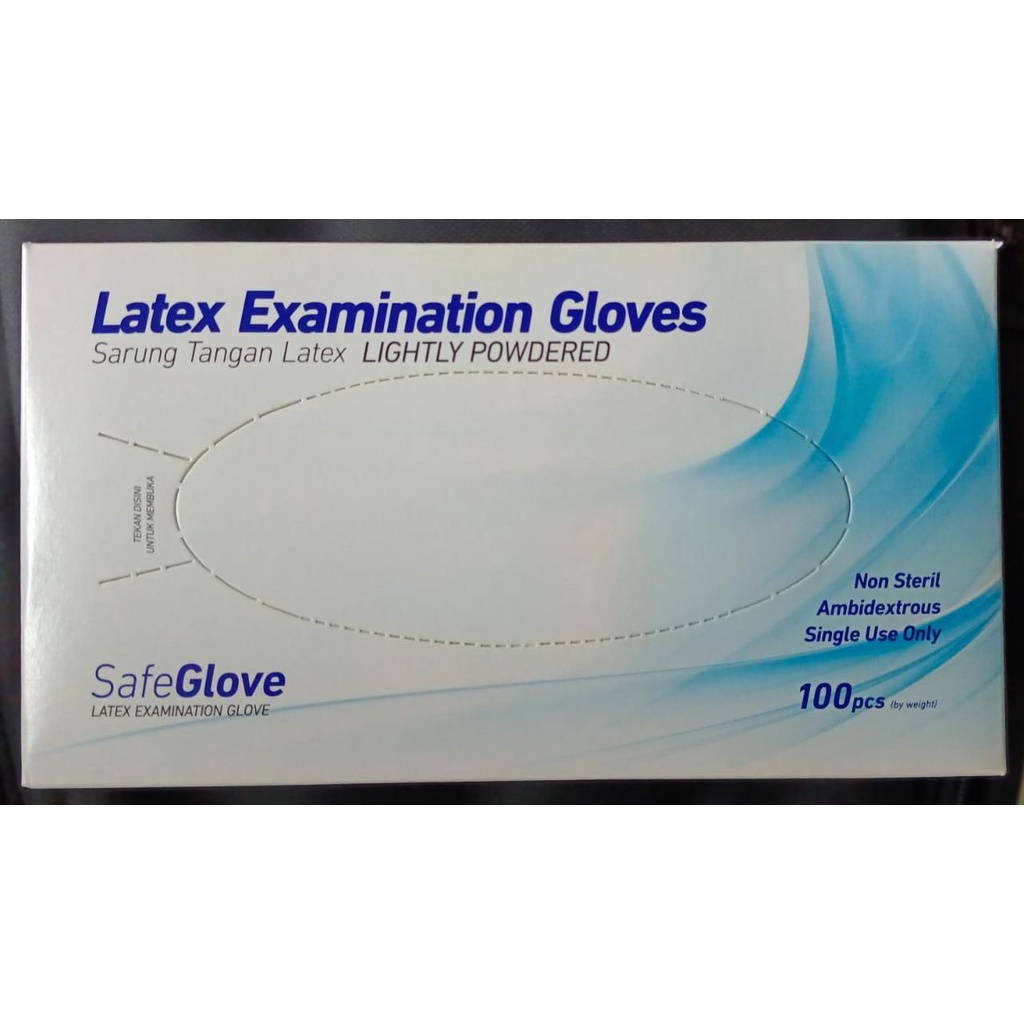 Sarung tangan karet latex putih