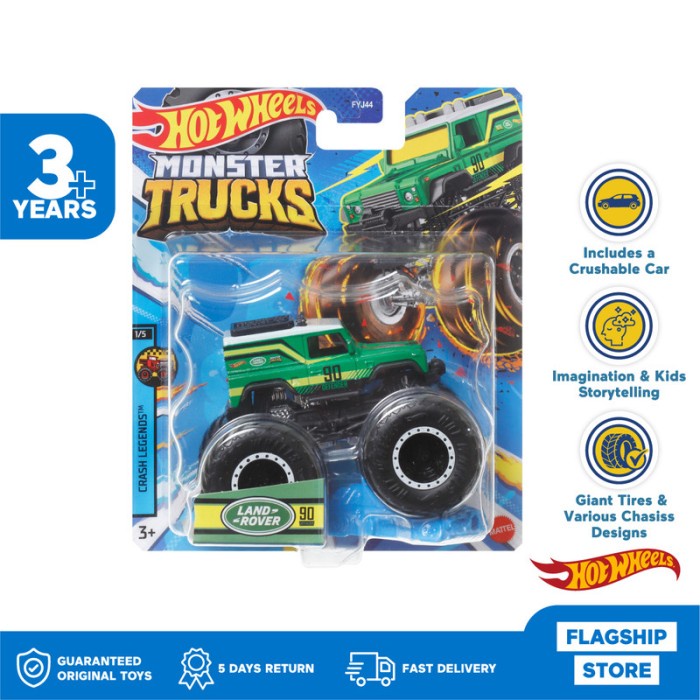 Hot Wheels Monster Trucks Land Rover 90 - Mainan Mobil Balap #Original