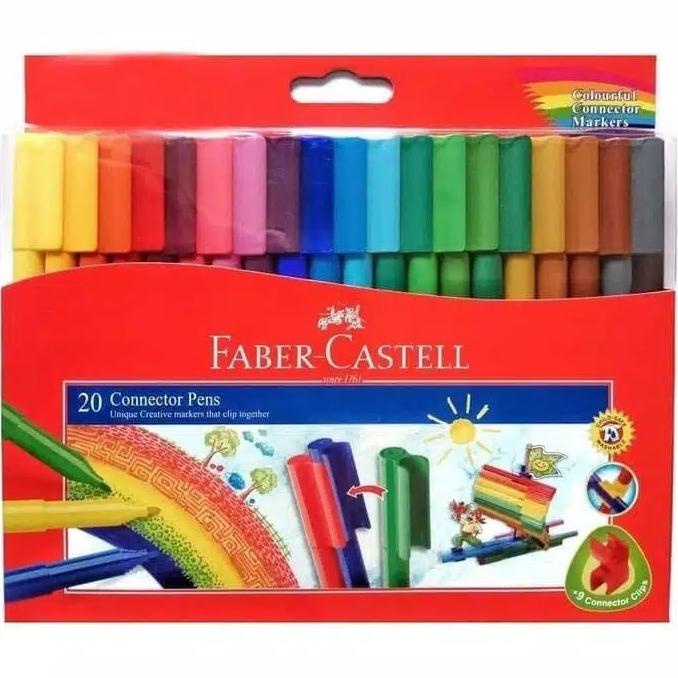 

CONNECTOR PEN 20 WARNA FABER CASTELL / SPIDOL MEWARNAI KREATIF FABER CASTELL TERLARISS...,,,,,