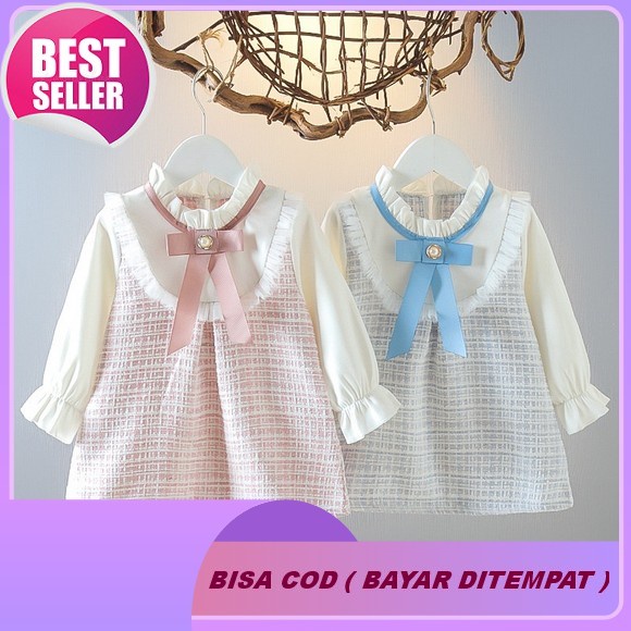 Dress Anak Cewek Import/Dress Anak Kue/Dress Kekinian/Rok Tutu/Baju Anak Murah Lilac Kode Yyy Umur 1
