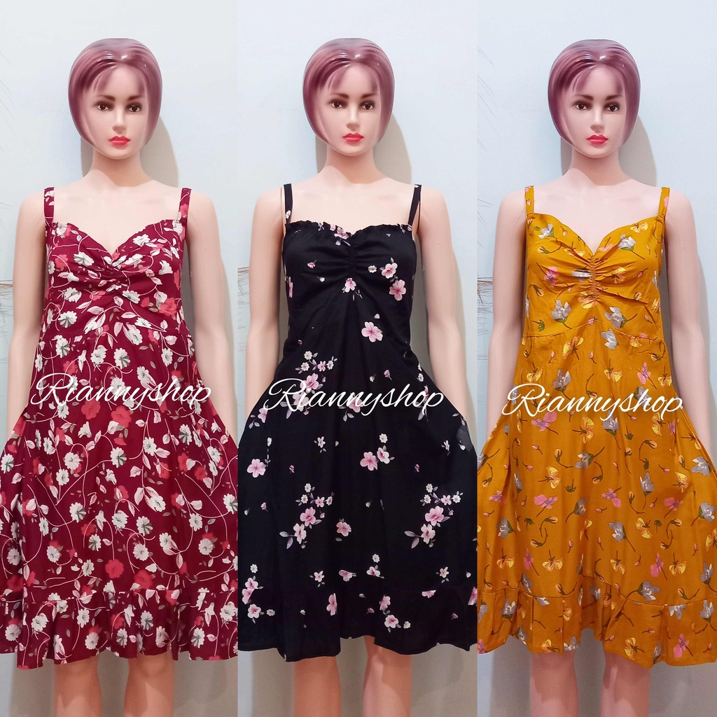 Midi Dress Tali Rufle Motif