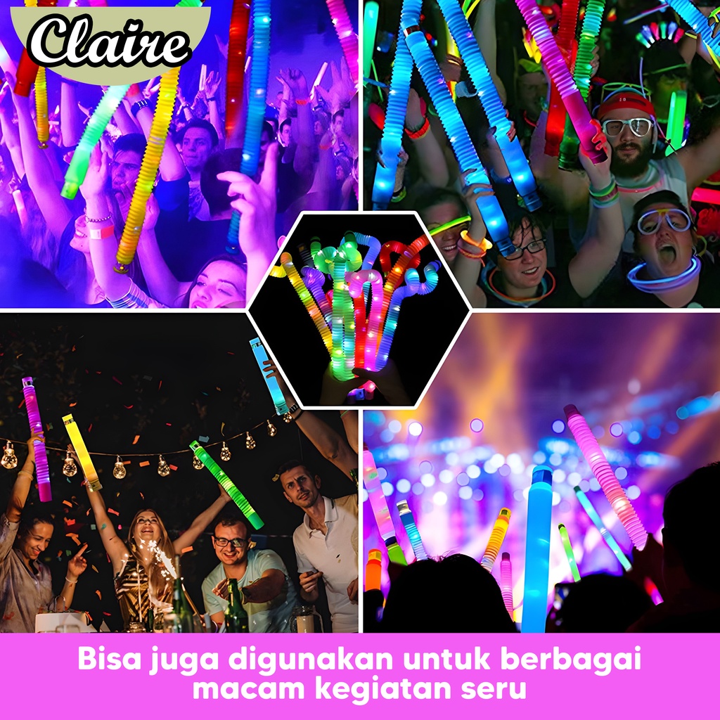 Pop Tubes Light Up LED Mainan Anak / Selang Lampu Mainan Anak