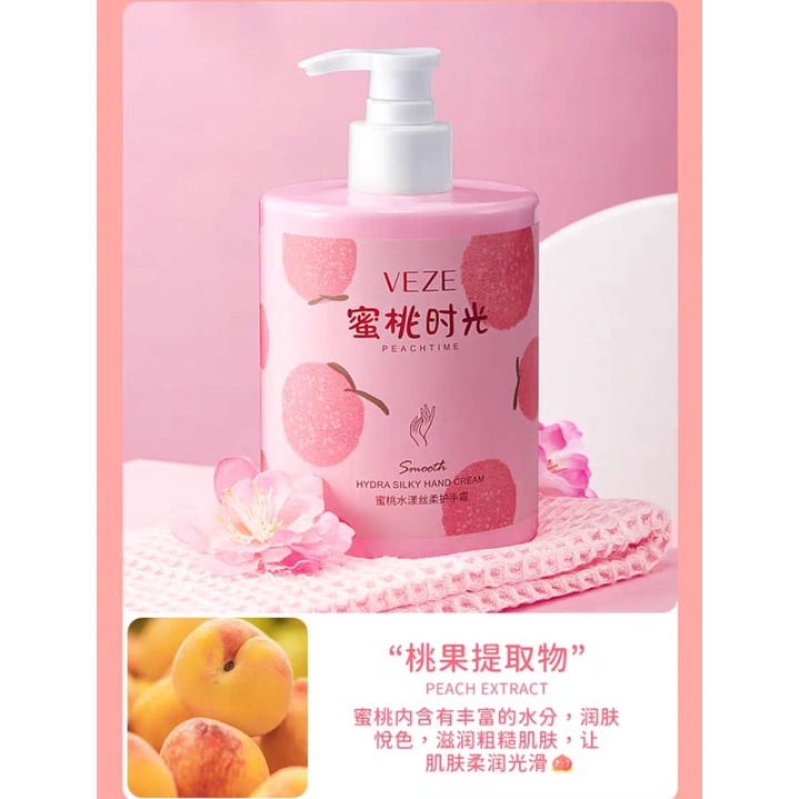 Veze Smooth Kristal Clear Hand Cream Peachtime Grapefruit  450 Gram CJR