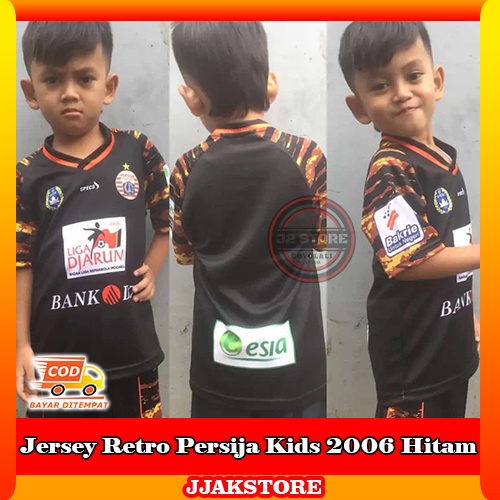 Jersey Retro Persija Anak Kids 2006 HITAM