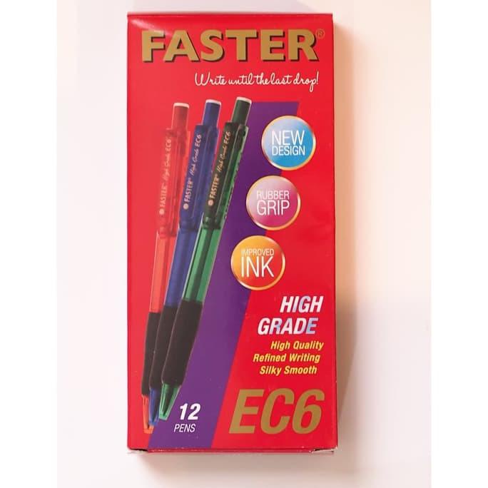 

BISA COD Faster Ballpoint/ Pulpen EC6, 0.7mm isi 12 pcs- Black