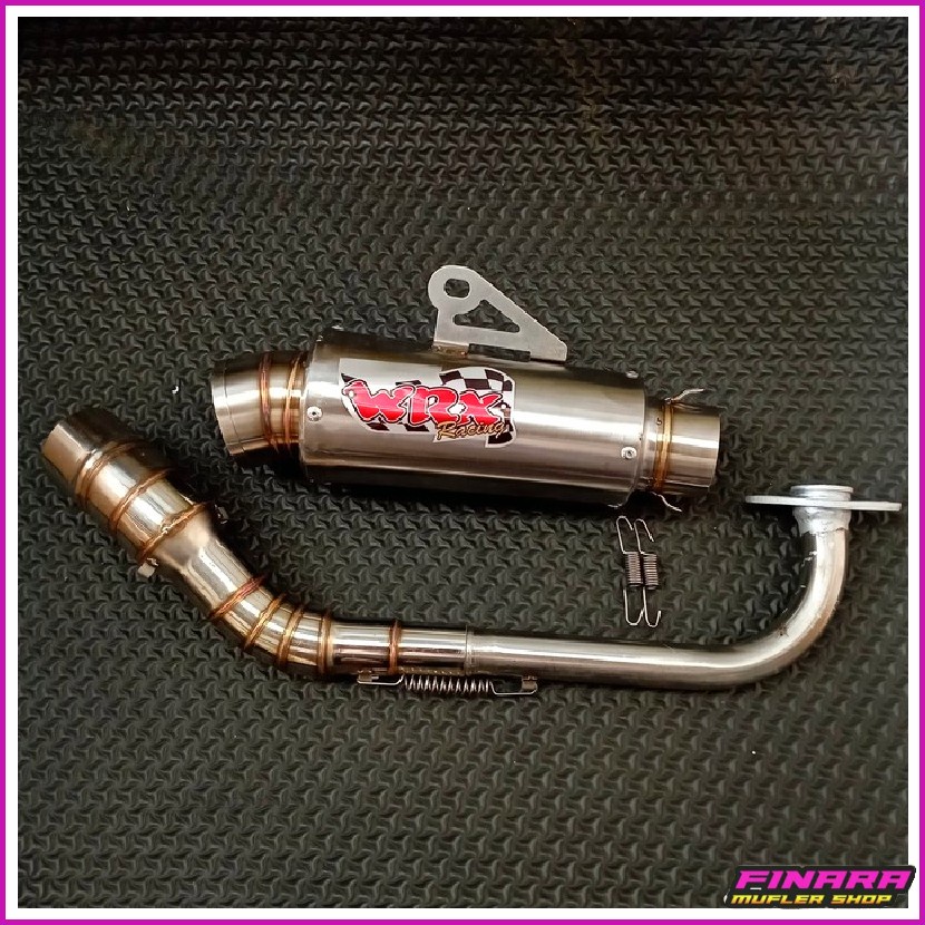 WRX SILINCER KNALPOT RACING INLET 50MM SARINGAN FULL AERO NEW / AEROX OLD / NMAX NEW / NMAX OLD / PC