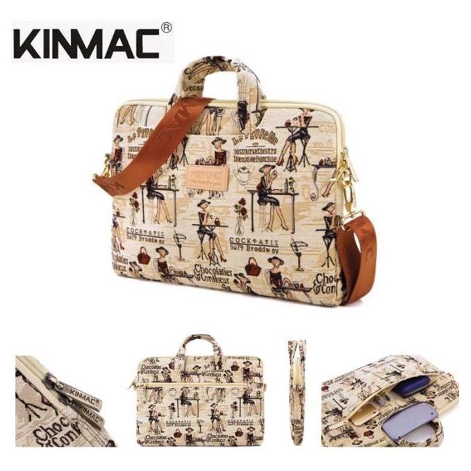 Tas Laptop Macbook KINMAC Longstrap Shockproof Size 13 14 inch