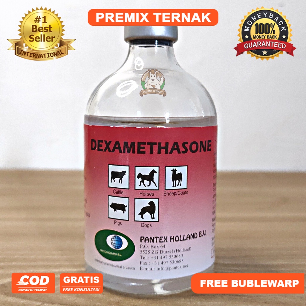 PANTEX DEXAMETHASONE 100 ml - Obat Anti Inflamasi Ternak Pantex Holland Dexamethason - Dexa 100 ml - Obat sapi - Obat kambing - Mirip Glucortin