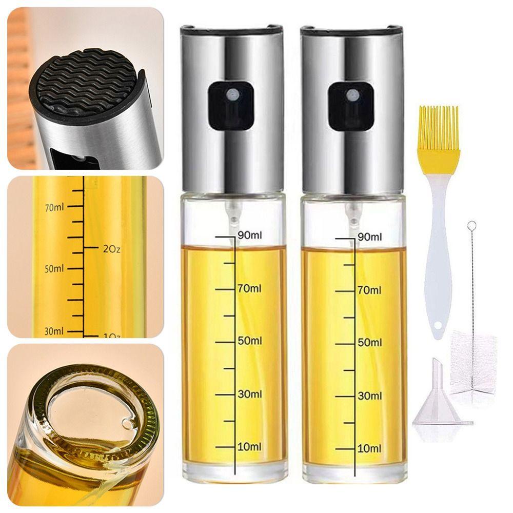 Preva Glass Olive Oil Sprayer 100ml Botol Semprot Minyak Dispenser Minyak Cuka Seasoning Bottle Masak