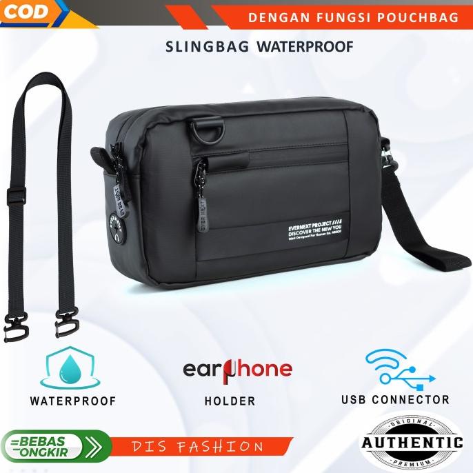 Tas Selempang Pria Waterproof Simple Formal Dan Gaul Slingbag Original