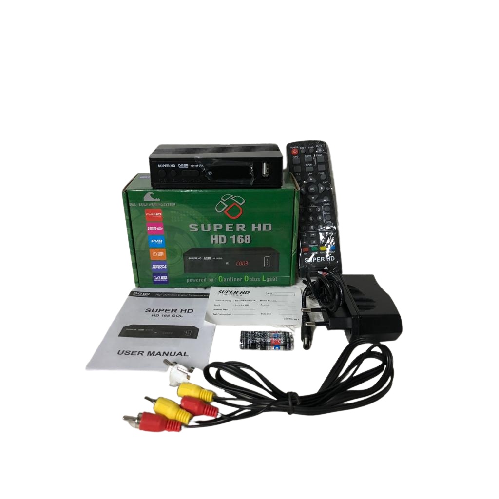 STB SET TOP BOX DVB T2 Super HD 168 Optus TV Digital Terrestrial Receiver TV Tanpa Anten Antena