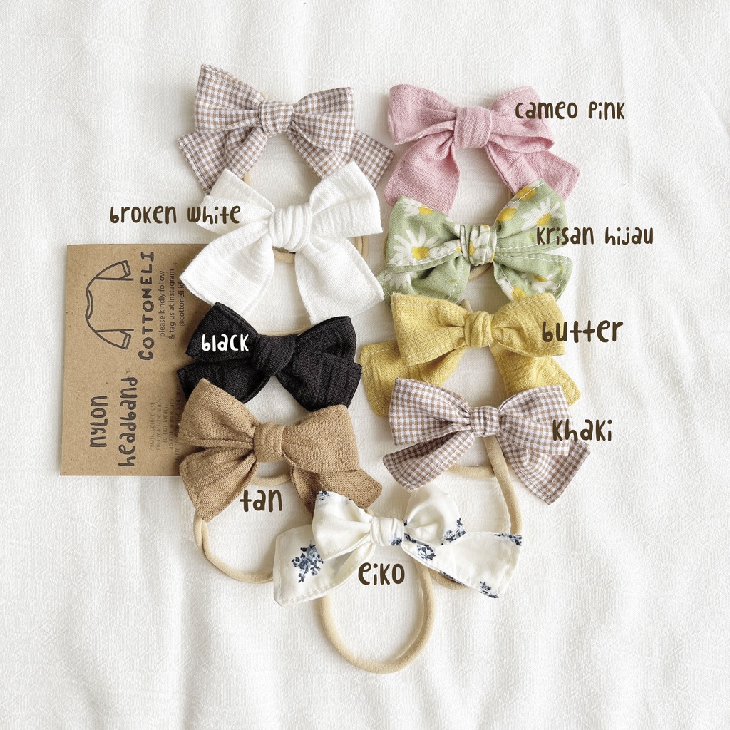 MINIMAL 3PCS TIDAK BISA COD HEADBAND BANDO ANAK NYLON NILON PITA BUNGA