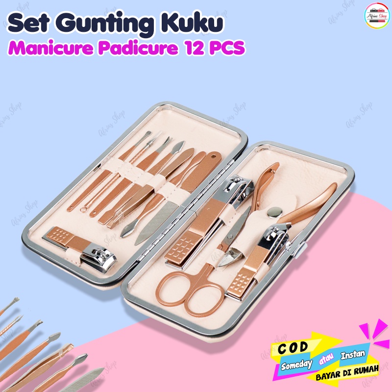 Set Perawatan Kuku Kaki dan Tangan Set Nail Art 12PCS