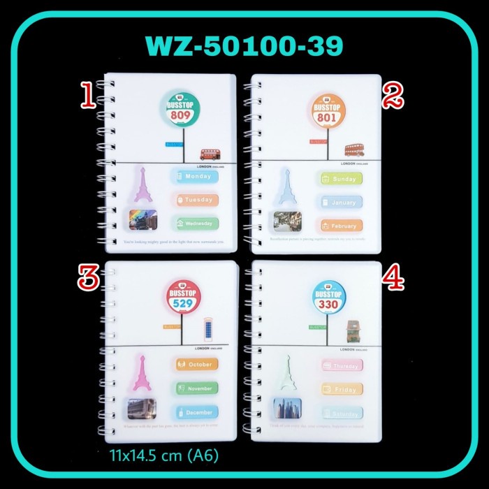 

PRO Notebook Spiral A6-80 Biasa Cover Putih / Buku Spiral - 50100-39, Bebas