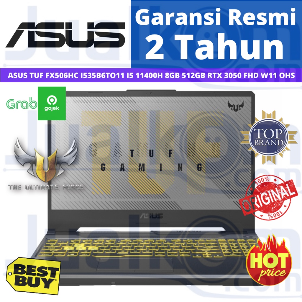 ASUS TUF FX506HC I535B6TO11 I5 11400H 8GB 512GB SSD RTX 3050 FHD W11 OHS