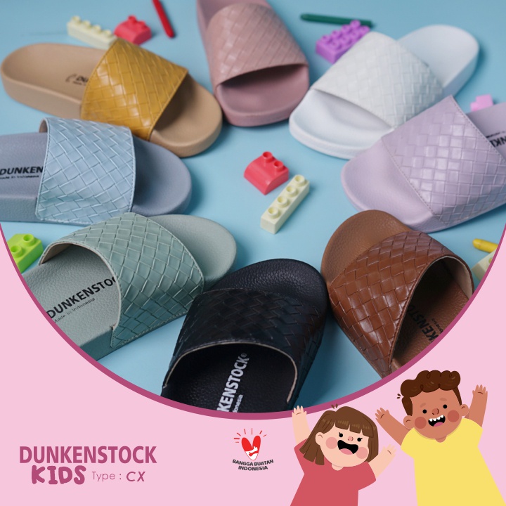 Dunkenstock CX Kids Sandal Selop Anak Warna Warni Sendal Slop Anak Laki laki Perempuan Size 26-30