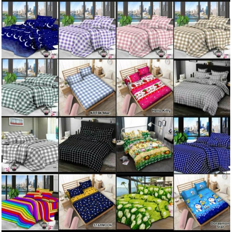 SPREI SINGGEL,SPREI KECIL,SPREI KARAKTER,SPREI KOTAK,SPREIBUNGA,SPREIKECIL,SPREI120*200,PLUS BANTAL 
