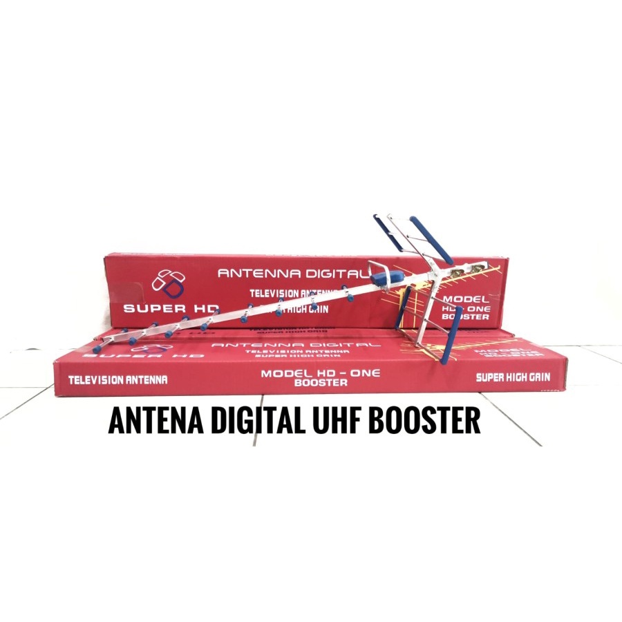 Antena Outdoor UHF HD-ONE BOOSTER Antena Analog Digitals STB TV DVD-T2 - Antena Digital UHF HD ONE BOOSTER Antena Luar - Antena Tv Digital