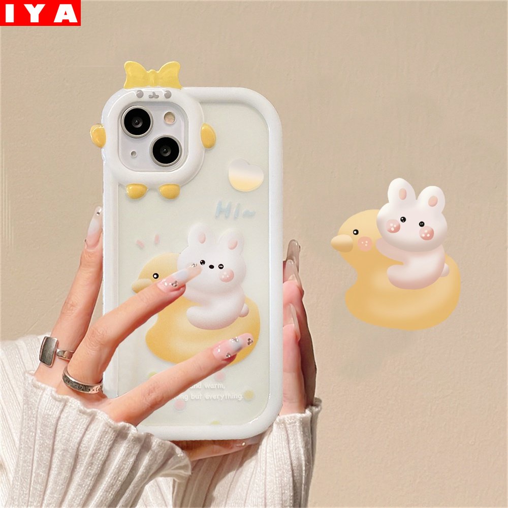 Case Motif Bebek Kuning Dan Kelinci Untuk Redmi Note 11 Pro Note 11S Redmi 10C 10A 10 9C 9A 9T 9 Note 10 5G 10s Note9 Note8 Poco X3 NFC M3