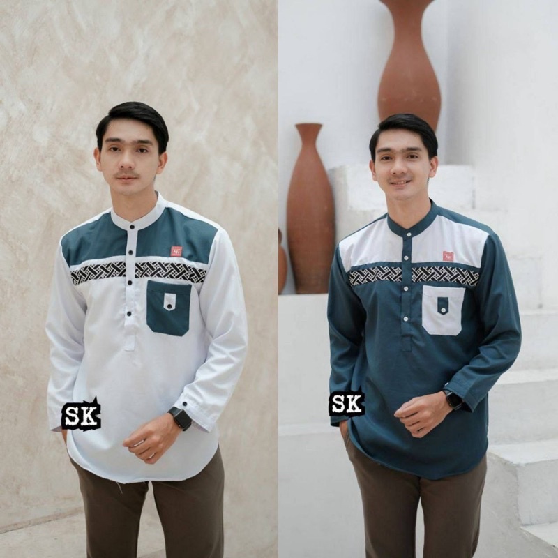 Baju Koko Kurta Lengan Panjang Kurta Pria Sollogh Model Terbaru