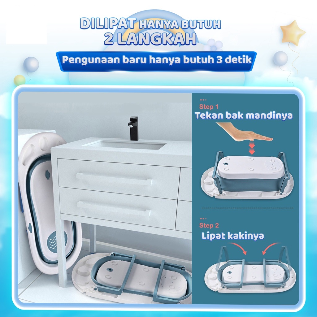 BATHTUB BABY/ PREMIUM CLASS/Bak Mandi Bayi Lipat/ Bathtub baby, ukuran sedang dan besar