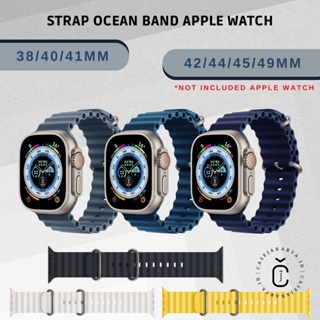 OCEAN BAND SPORT STRAP WATCH - SERIES ULTRA 8 7 6 5 4 3 2 1 SE  | SIZE 38mm 40mm 41mm 42mm 44mm 45mm 49mm | Tali strap sport band apple watch iwatch smartwatch iwo