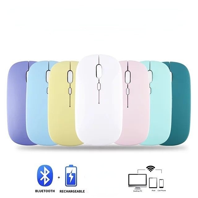 Laptop Apple Bluetooth Nirkabel Mouse, Mouse Charging Mouse Bluetooth Nirkabel 2 plus ultra-thin silent LED Warna Backlight Game Mouse, Mouse Portable Super Tipis Senyap