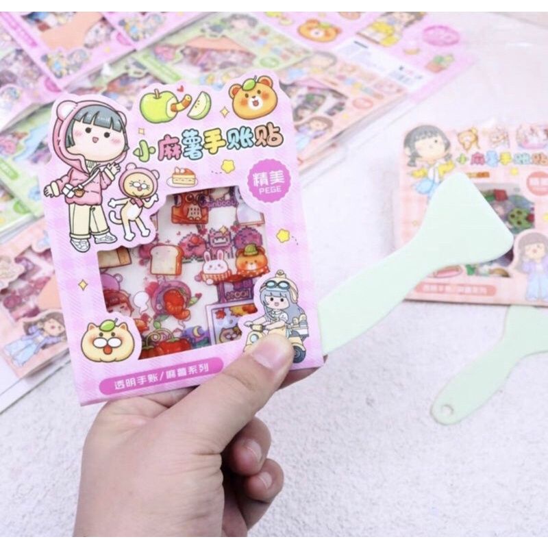 

(3LEMBAR+1SPATULA) STICKER STIKER LUCU ANAK KOREA 2D TEMPELAN