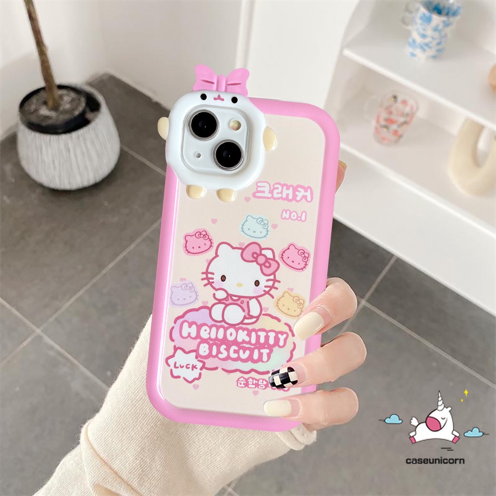 Redmi A1+9T 9 9A 10 10A 10C 9C NFC Note 10s 8 9 11 11Pro+10 11s 10Pro Mi 11Lite POCO M3 X3 NFC Pro Lucu Hello Kitty Kartun 3D Bow Little Monster Lens Soft Case