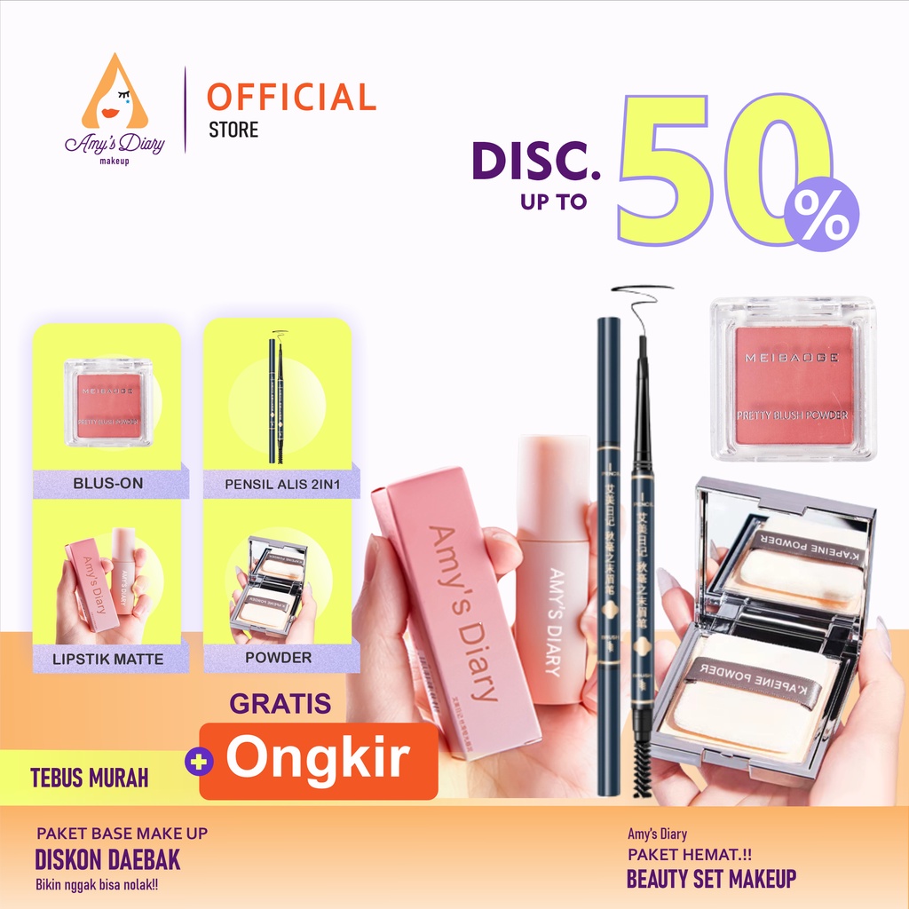 [PAKET HEMAT] Makeup Beauty Set AMY'S DIARY 4 Variations termurah