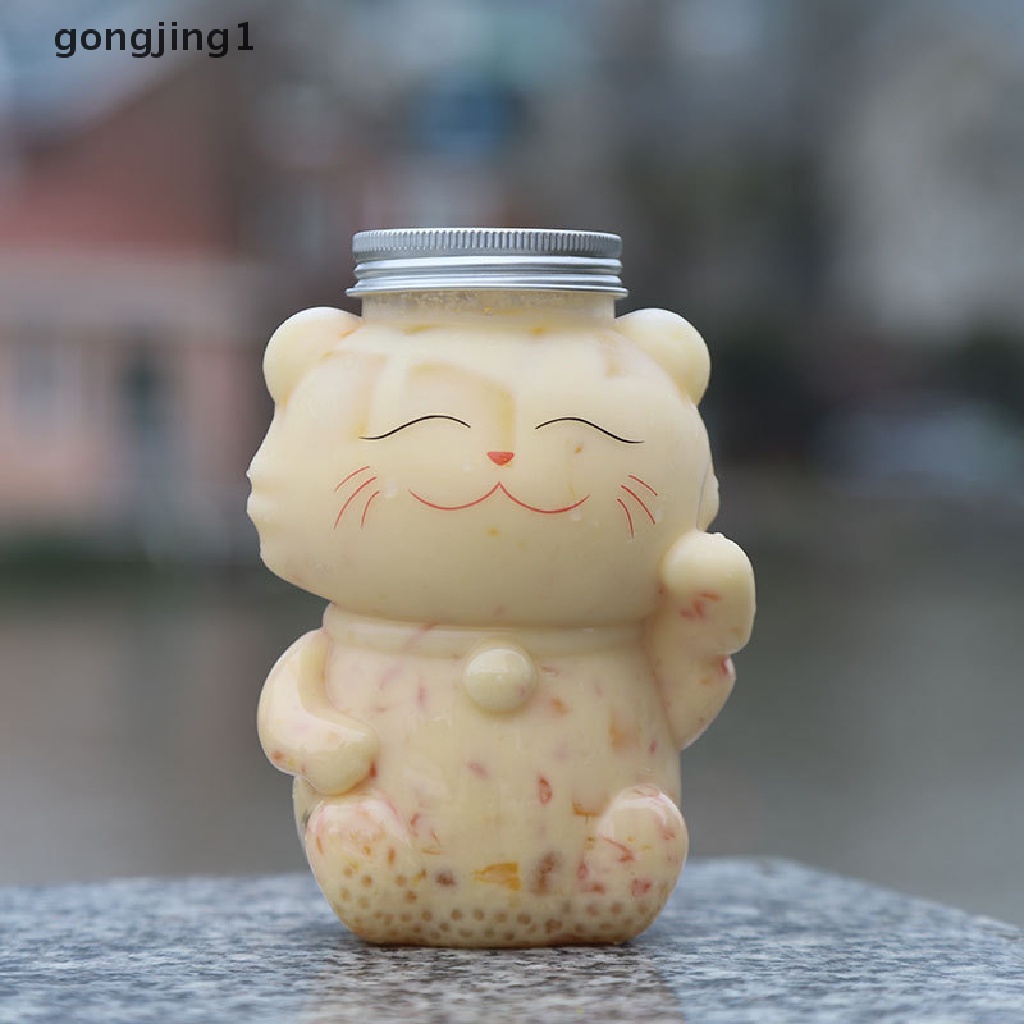 Ggg Botol Jus Homemade Desain Kucing Botol Minuman Botol Juice Botol Jus Minuman Jus Transparan Botol Teh Susu Minuman Dingin Milk Tea Juice Sealed Cap Bottle ID