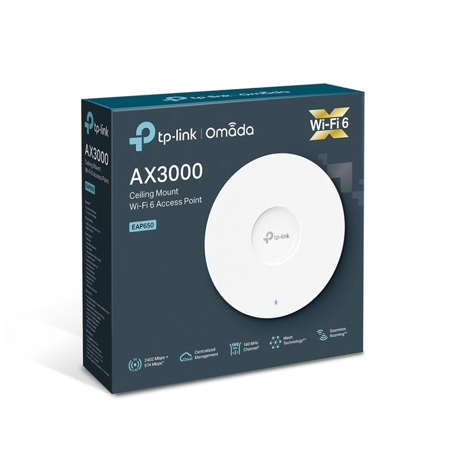 TP-LINK EAP650 CEILING MOUNT WIFI 6 ACCESS POINT