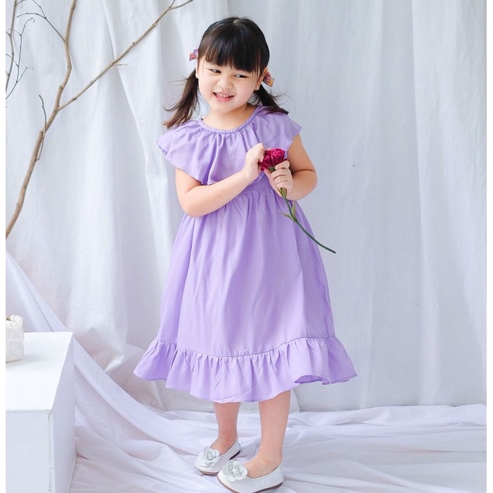 ZASKIYA - Dress Anak Smile Loly Rayon Mix Warna 1-3 Thn