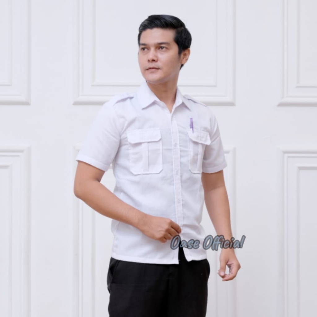 BAJU PNS PUTIH KEMEJA PDH LENGAN PENDEK DAN PANJANG