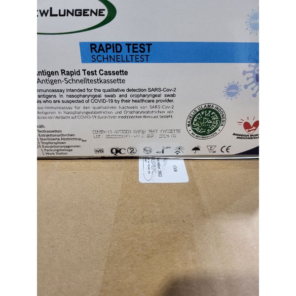 Swab Antigen New Lungene Nasal Isi 25 Pcs Alat test covid Kemenkes Original