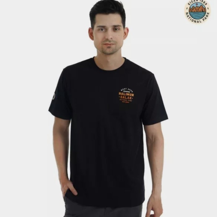 bismillahEIGER HALIMUN SALAK NATIONAL PARK TEES kaos baju t-shirt t - Hitam, S
