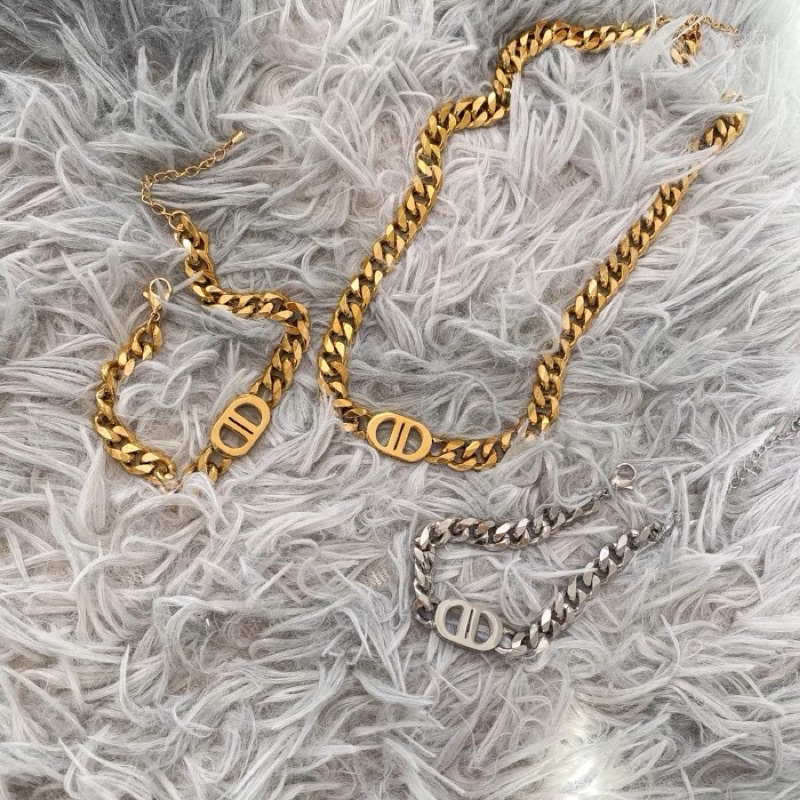Kalung Titanium Trending Lapis Emas 18K Sisik Naga Elegant Vintage Fashion Style