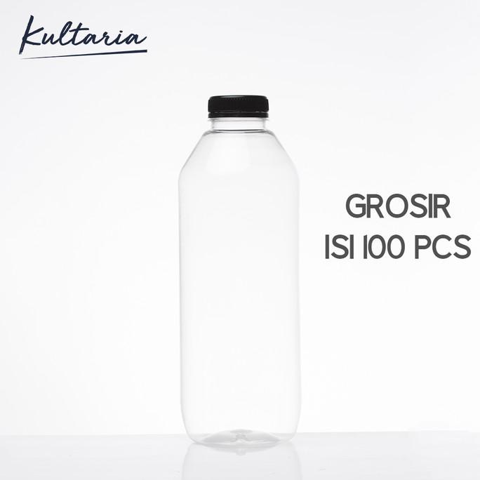 BOTOL PLASTIK 1 LITER / 1000 ML KALE PET TEBAL PREMIUM GROSIR 100 PCS paling dicari