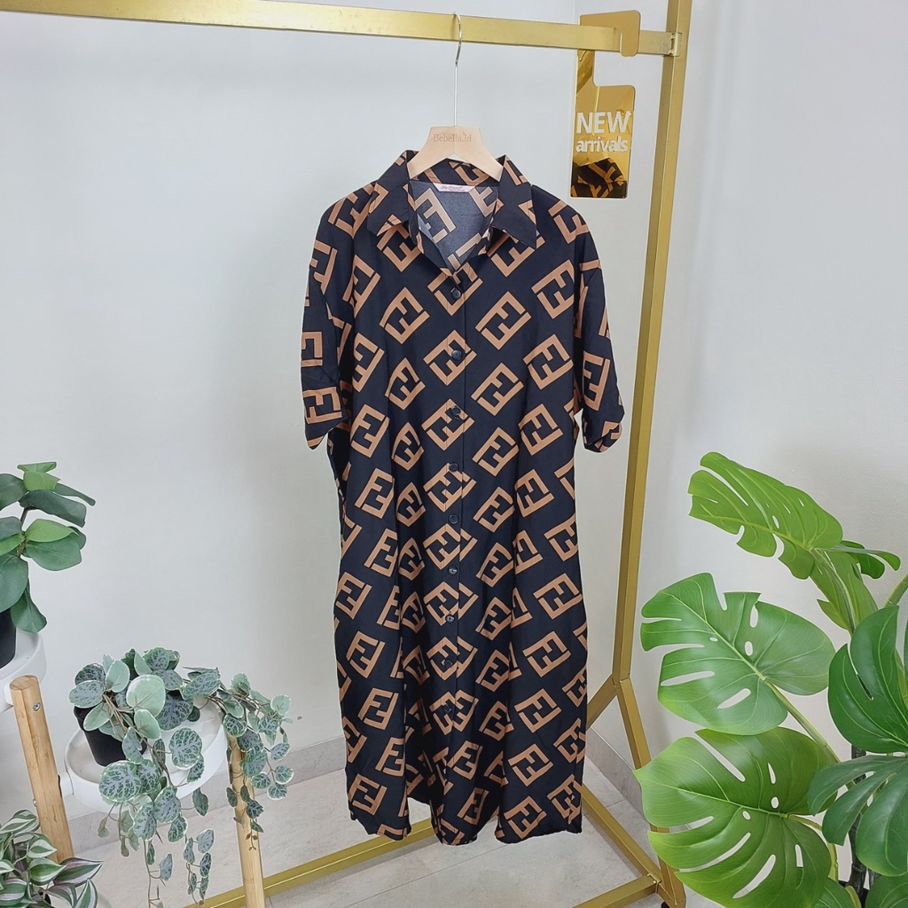 TUNIK / DRESS MOTIF FNDI BUSUI FRIENDLY FASHION WANITA IMPORT BANGKOK NOB